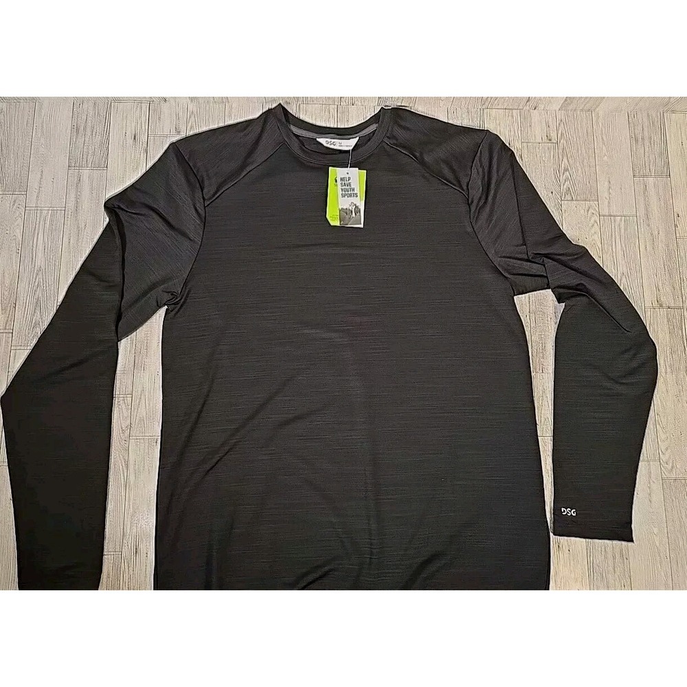 DSG Shirt MEDIUM Mens Black Long Sleeve Training‎ Crew Neck Dicks Sporting NEW